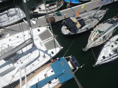 Auf dem Mast